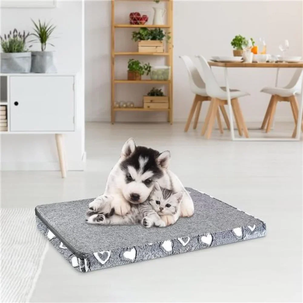 Reversible Cool and Warm Dog Bed Mat for Crates - Stylish Pad With Waterproof